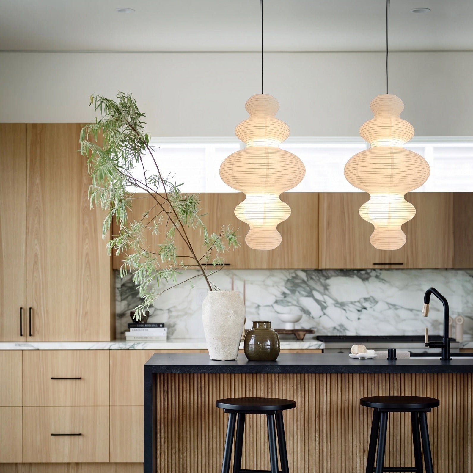 Multilayer Rice Paper Pendant Light