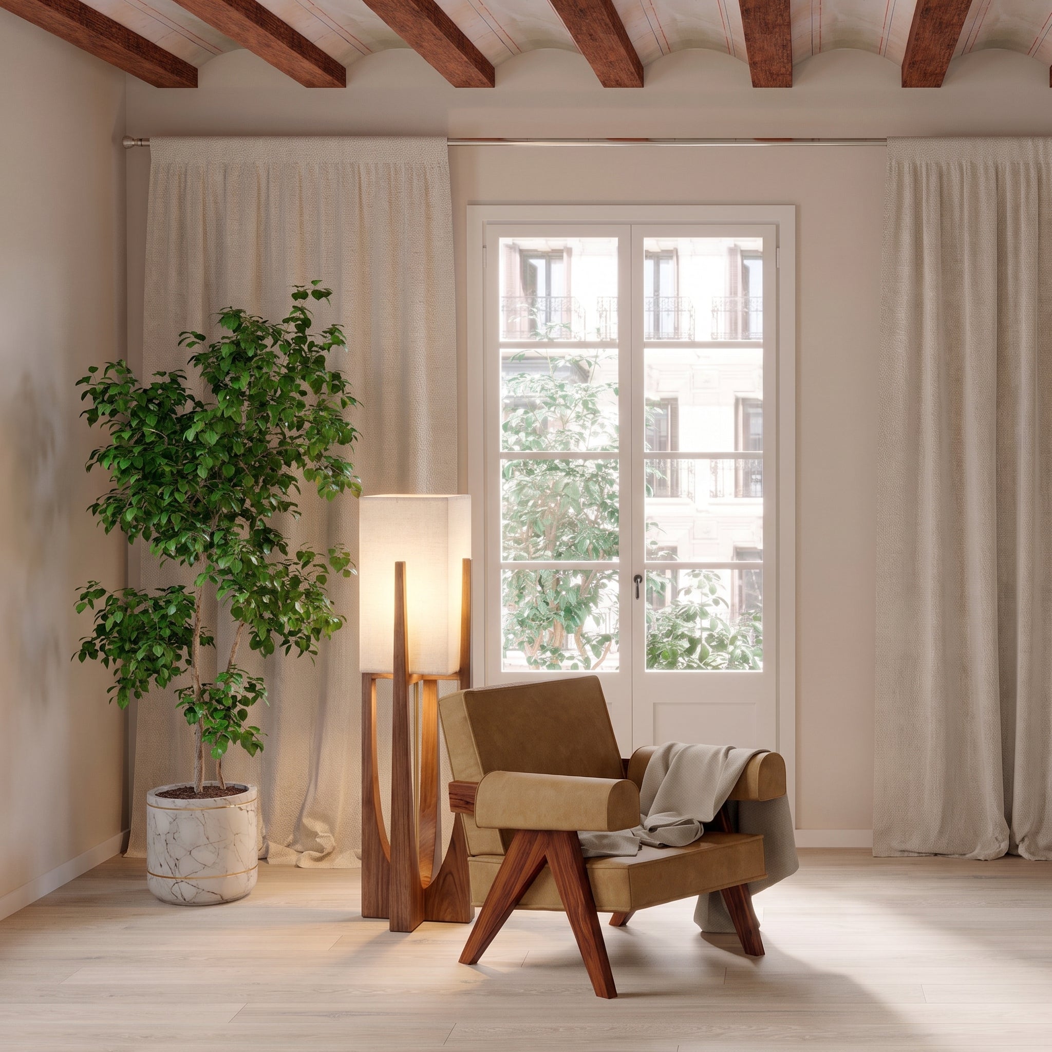 Japanese Style Wabi Sabi Floor Lamp