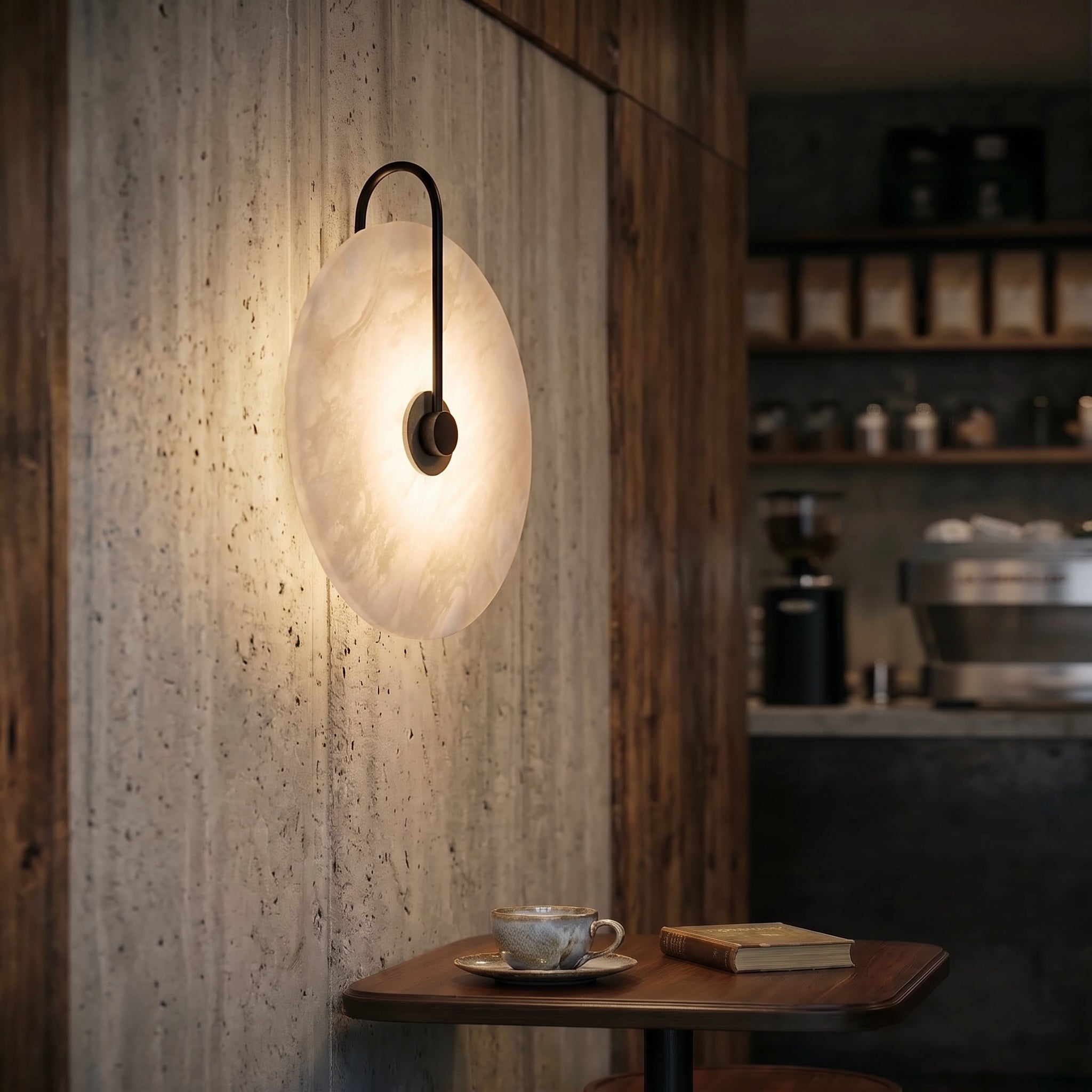 Lampada da parete a LED in marmo Alab