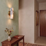 Applique murale en albâtre à éclairage haut et bas