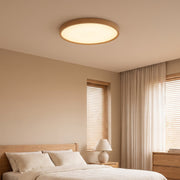Loftslampe i naturtræ, dæmpbar med fjernbetjening