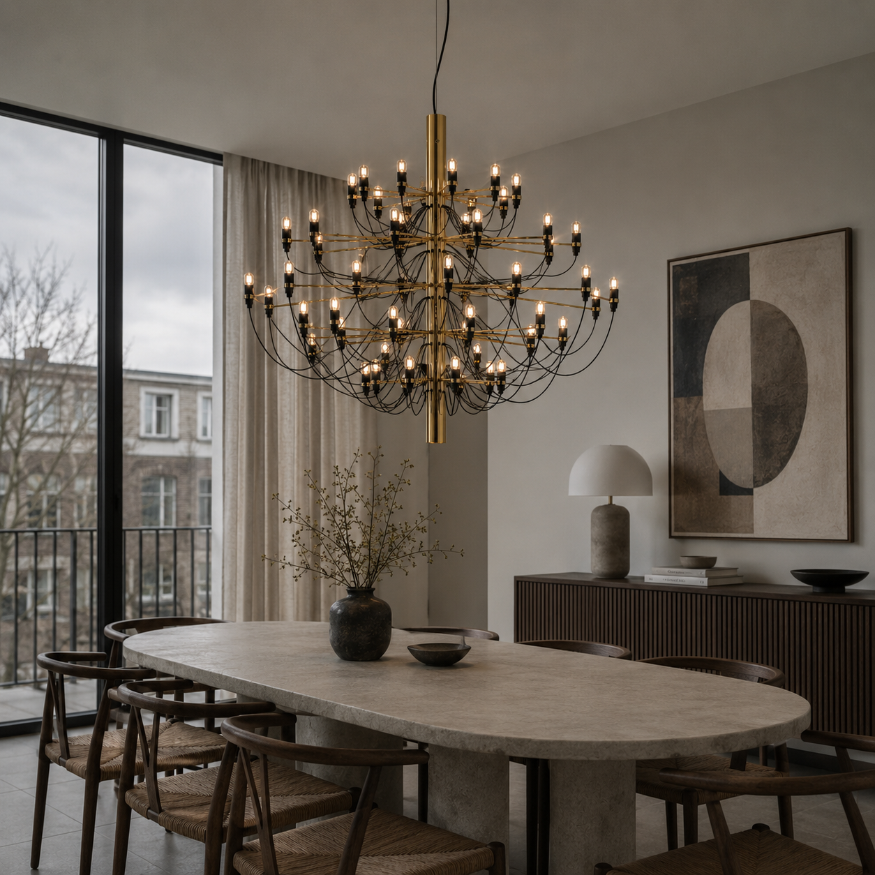 Italiensk middelalderlig designerkronelampe