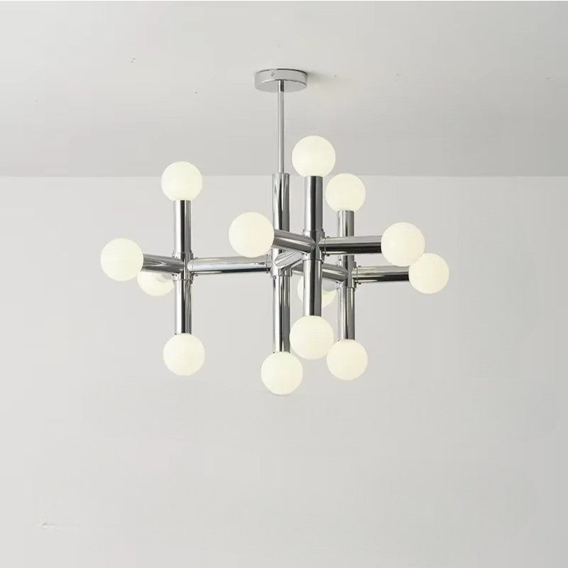 Metalowy żyrandol w stylu Bauhaus