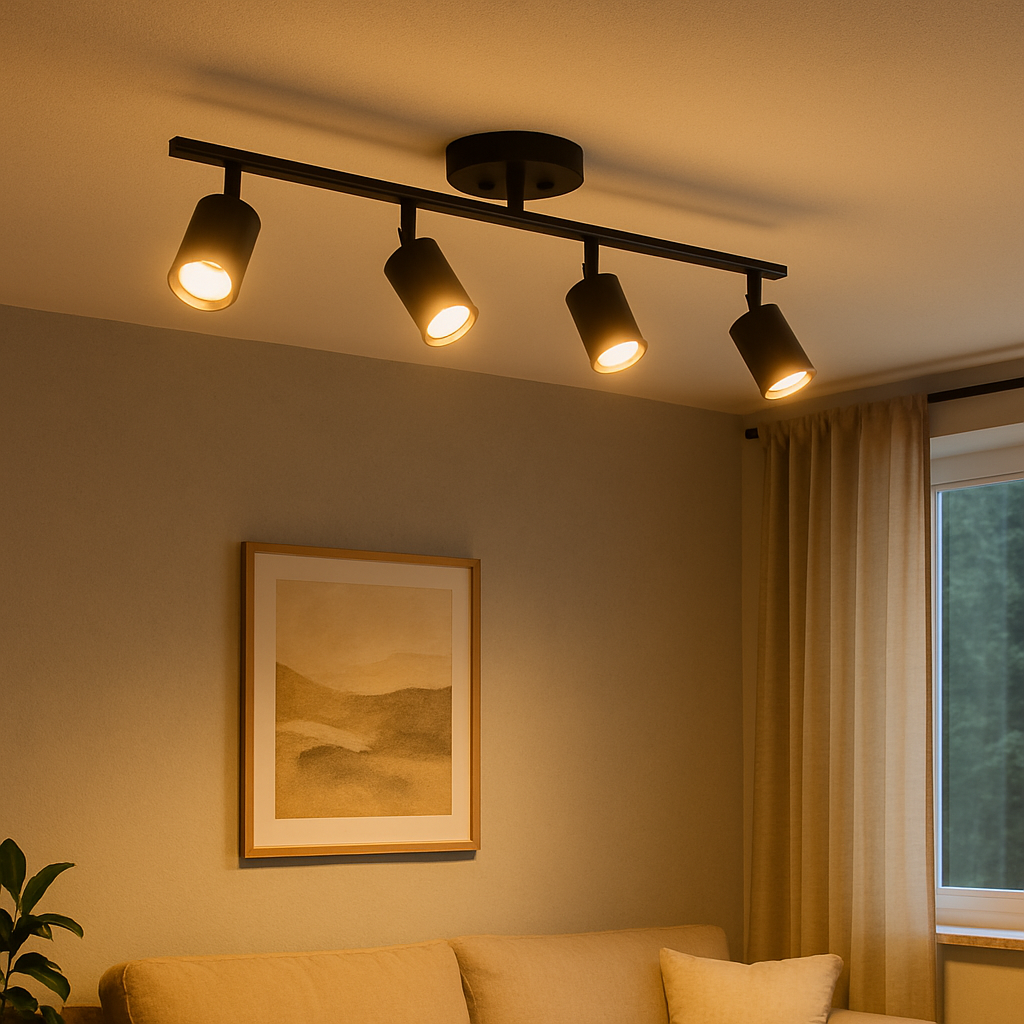Moderne loftslampe med 4 lyskilder