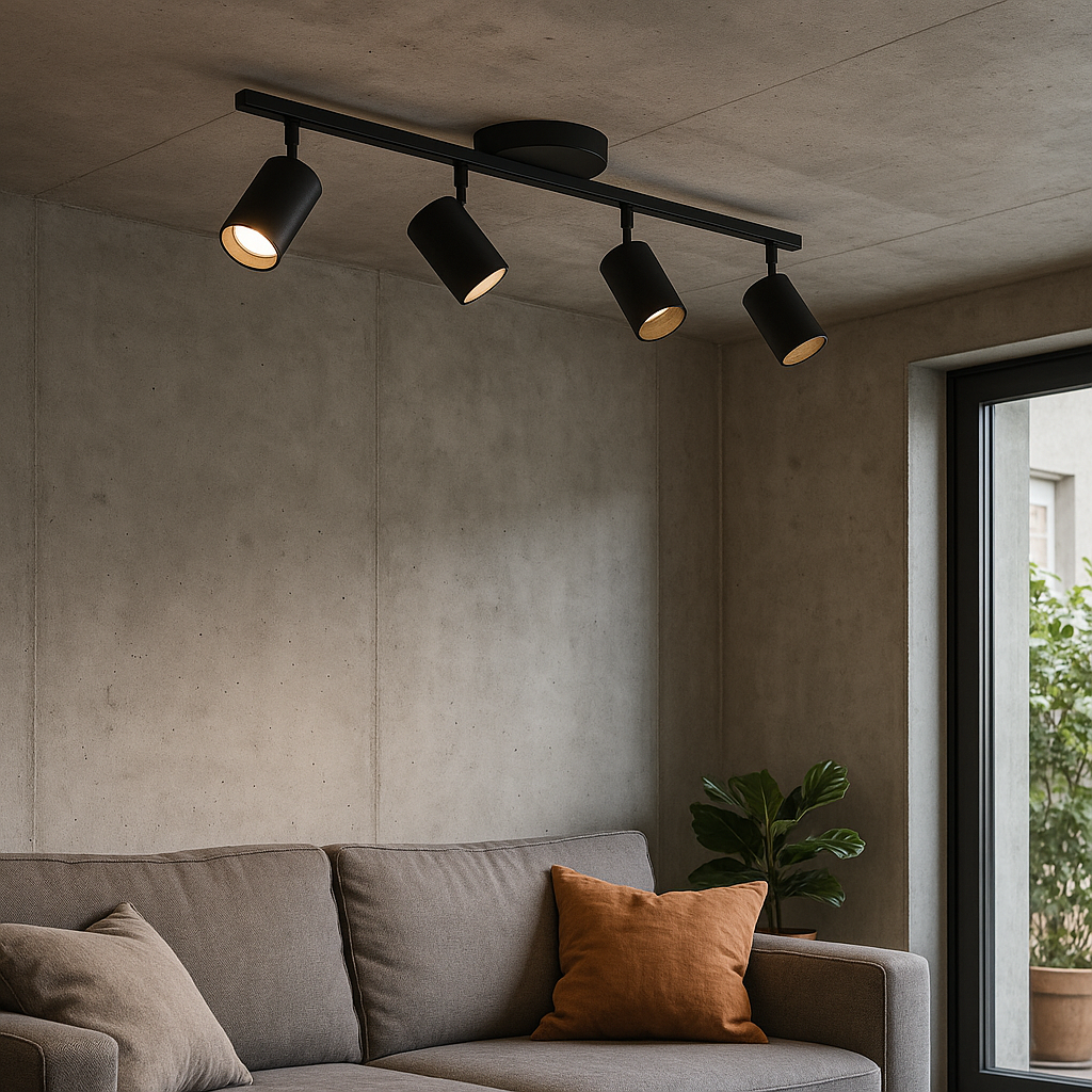 Moderne loftslampe med 4 lyskilder
