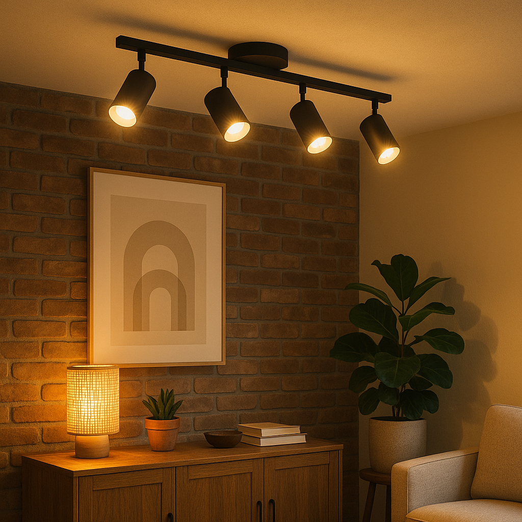 Moderne loftslampe med 4 lyskilder