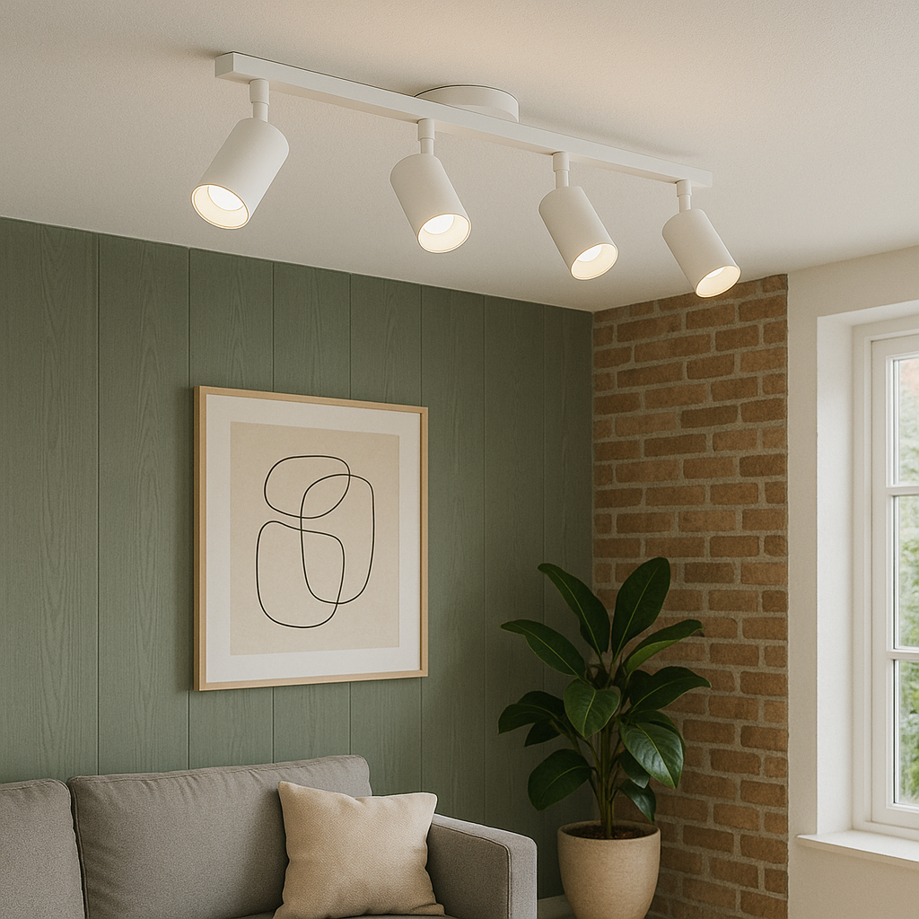 Moderne loftslampe med 4 lyskilder