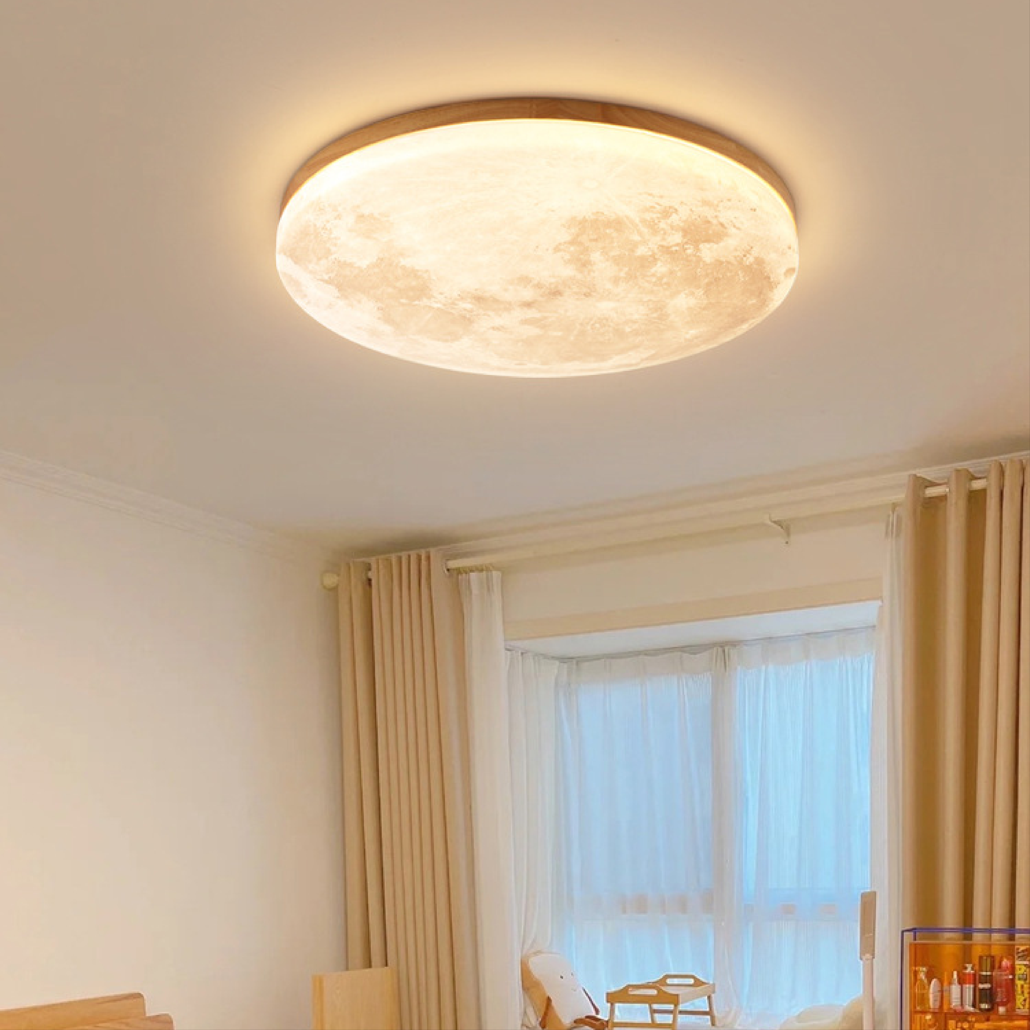 Måne-loftslampe
