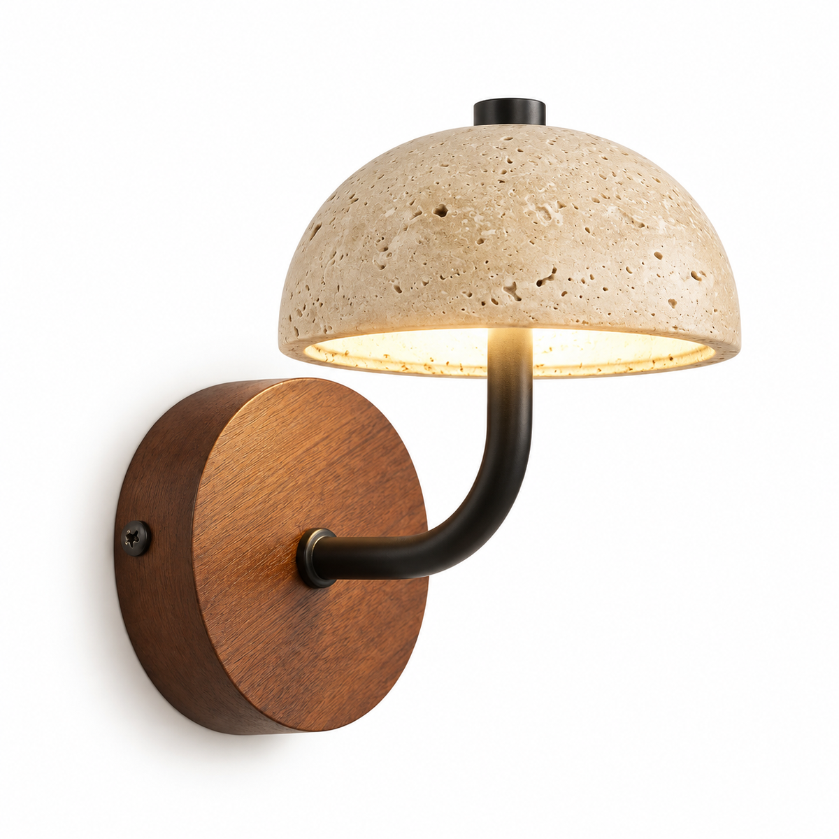 Mushroom Travertine Wall Light