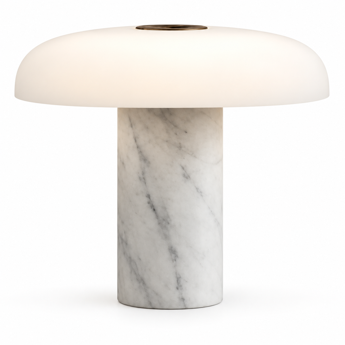 Lampe à poser Pelar en marbre et verre