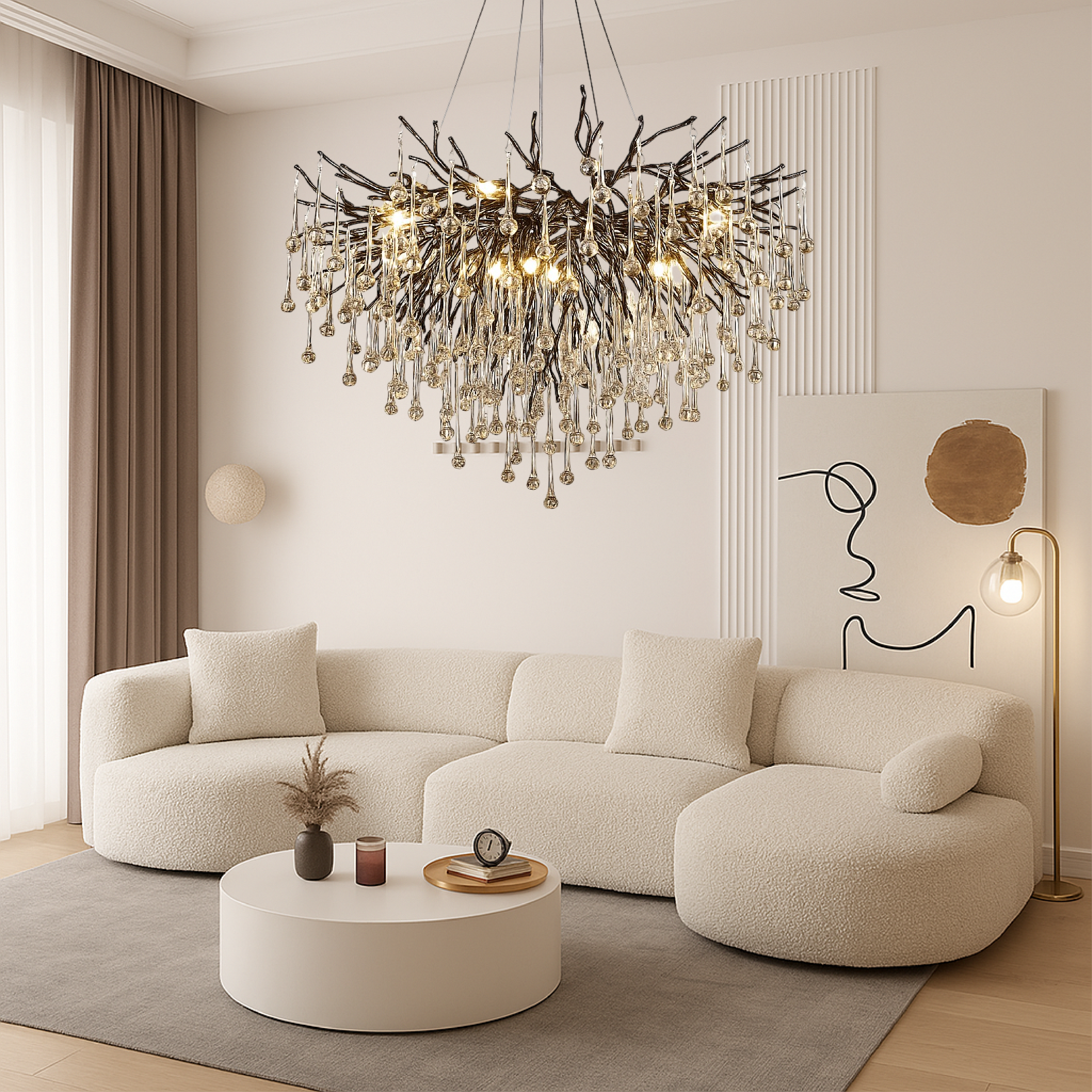 Lustre Raindrop noir