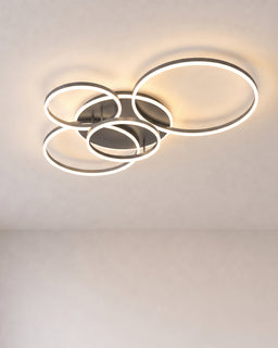 Randale sort loftslampe, dæmpbar med fjernbetjening