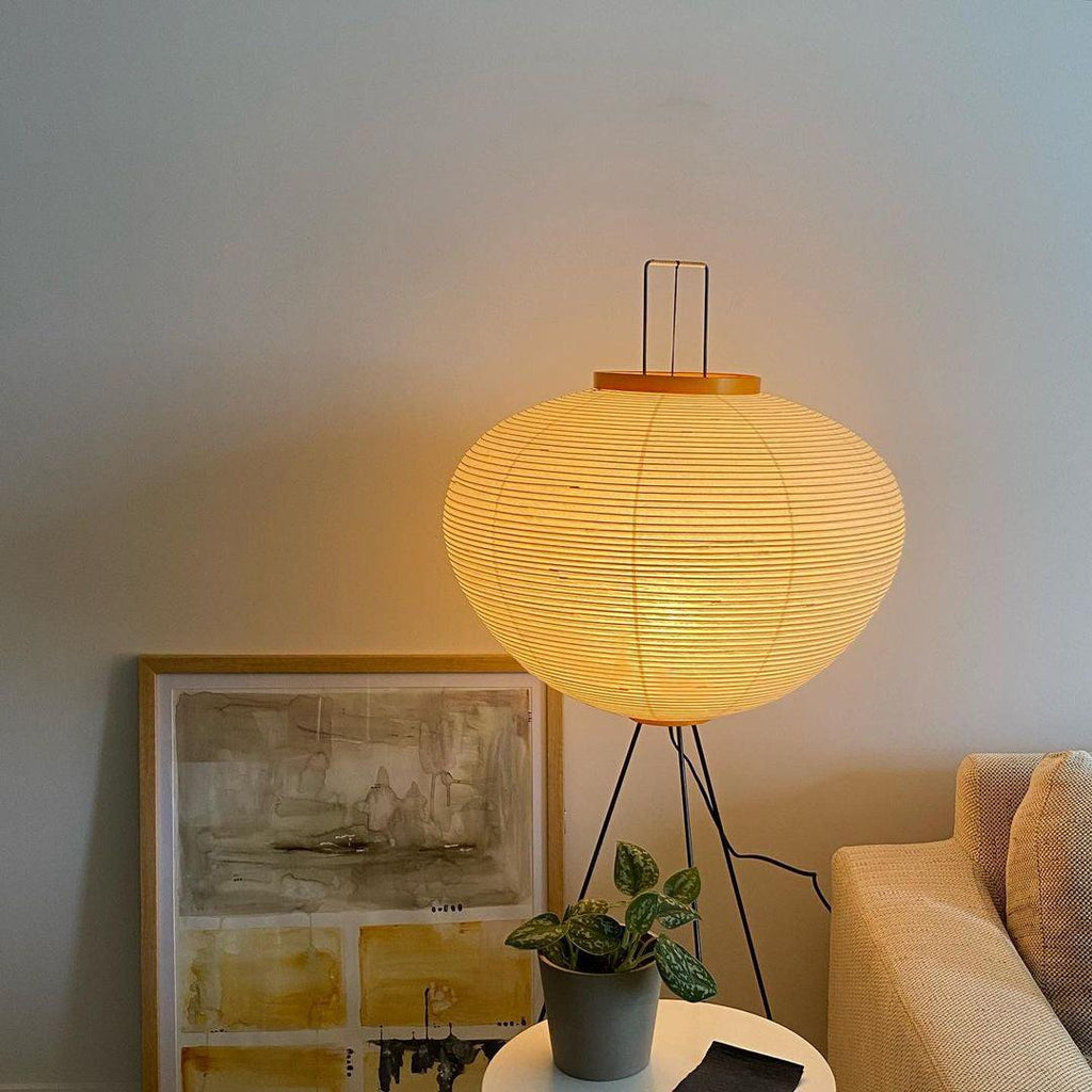 Lampadaire en papier de riz