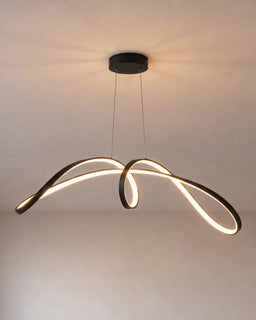 Lámpara colgante en espiral para mesa de cocina