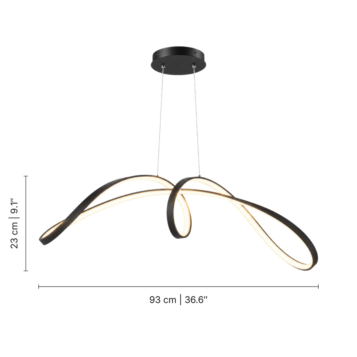 Suspension en spirale pour table de cuisine