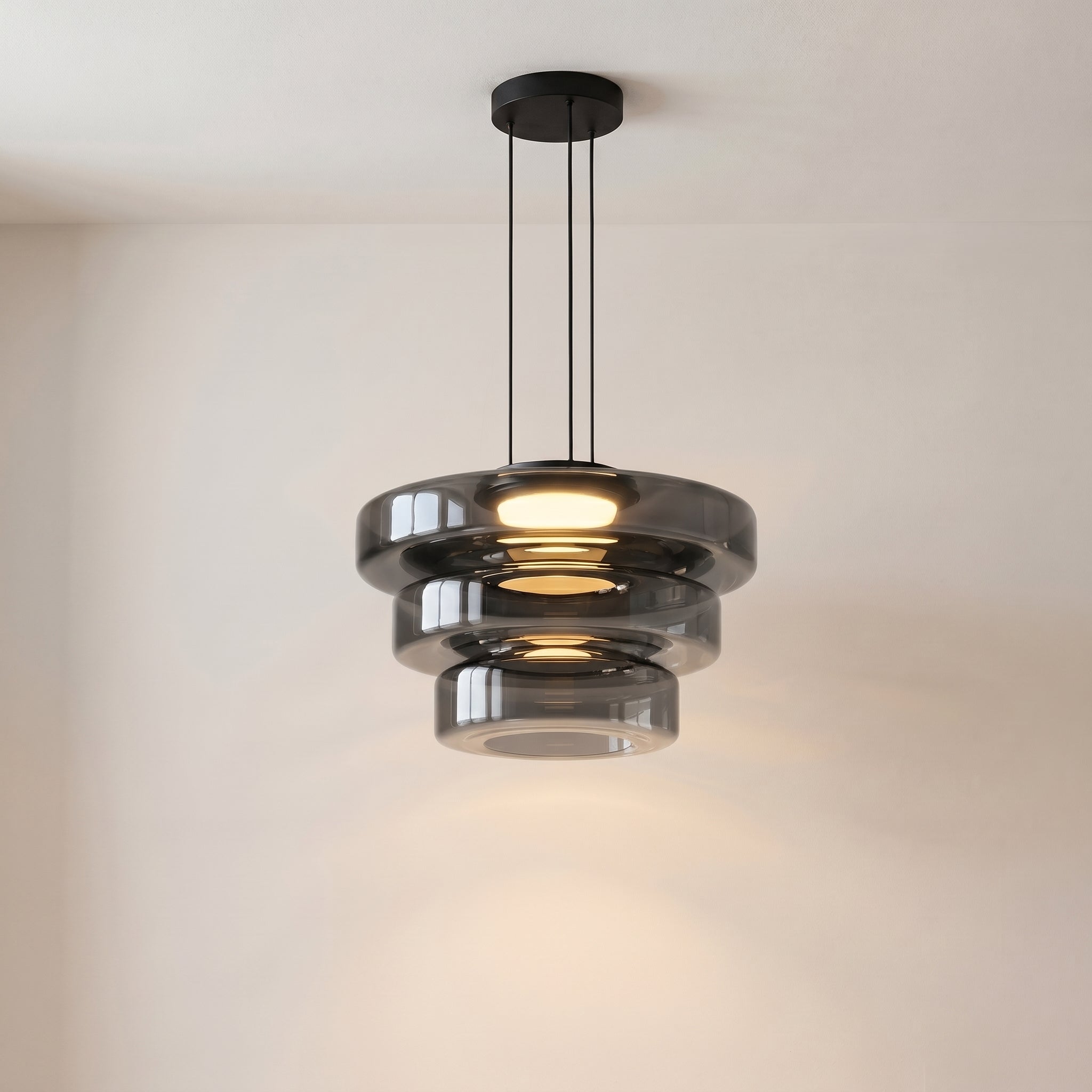 Danish Glass Bauhaus Pendant Light