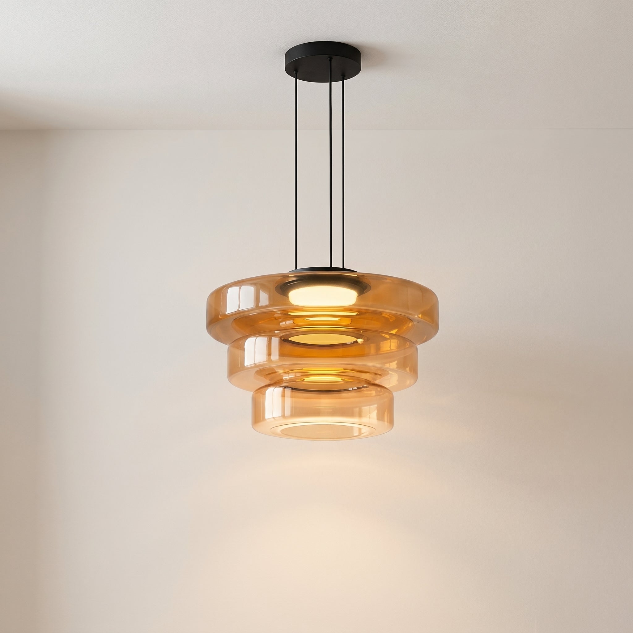Danish Glass Bauhaus Pendant Light