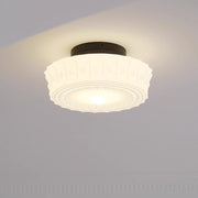 Vintage fransk hvid loftslampe