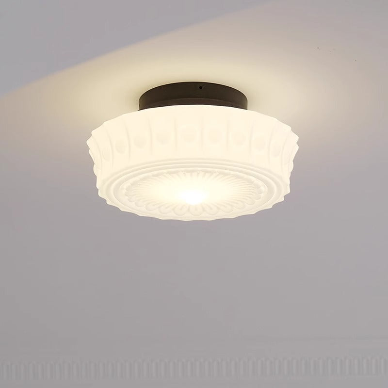 Vintage fransk hvid loftslampe